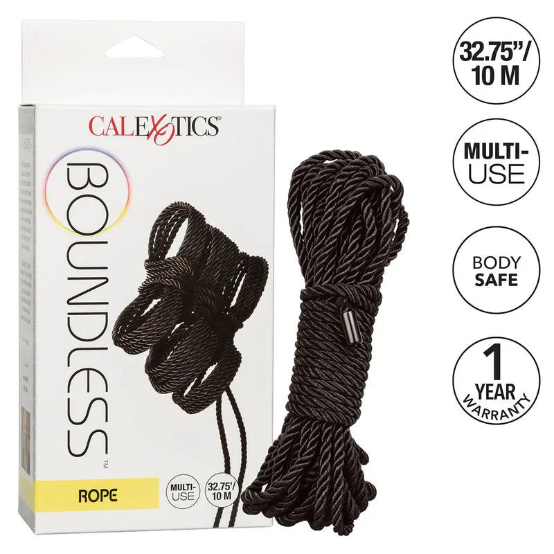 CalExotics Boundless Rope – Black – 10 Metres - Whispered Fantasies