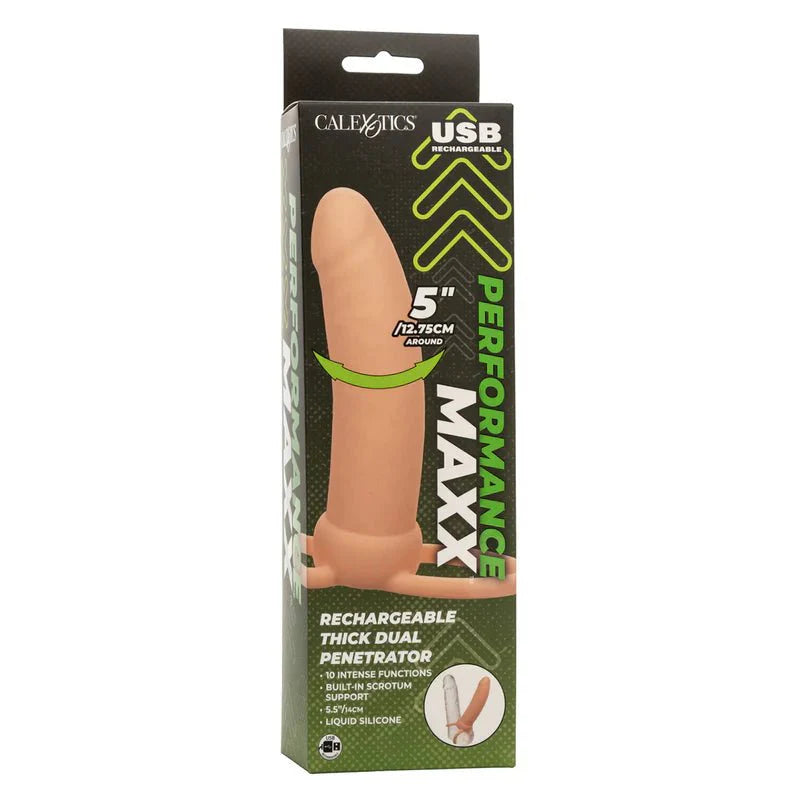 CaleXOtics Performance Maxx Rechargeable Thick Dual Penetrator - Whispered Fantasies