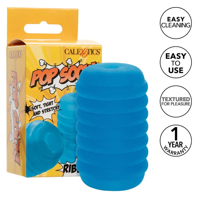 CaleXOtics Pop Sock Ribbed - Blue - Whispered Fantasies