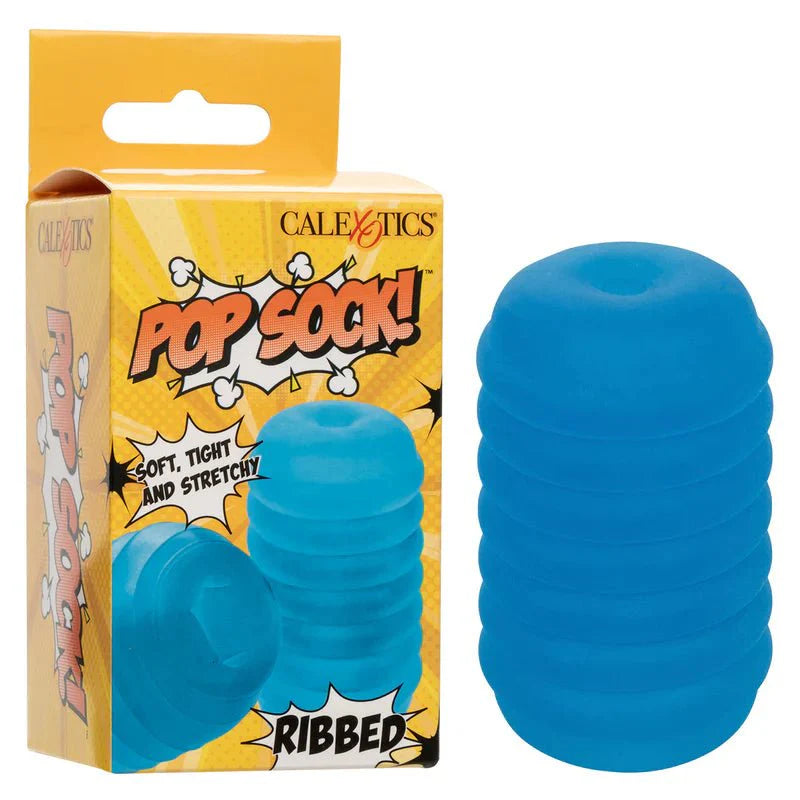 CaleXOtics Pop Sock Ribbed - Blue - Whispered Fantasies