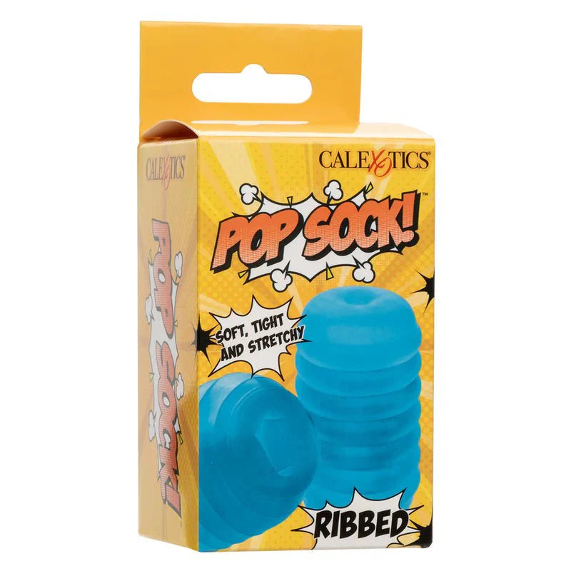 CaleXOtics Pop Sock Ribbed - Blue - Whispered Fantasies