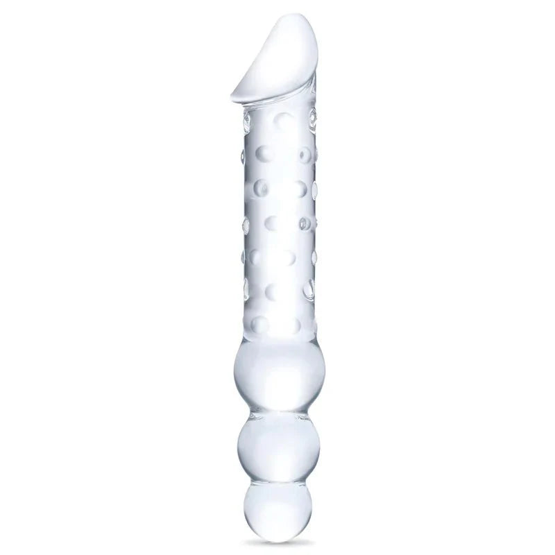 Gläs - 12” Double Ended Glass Dildo with Anal Beads - Whispered Fantasies
