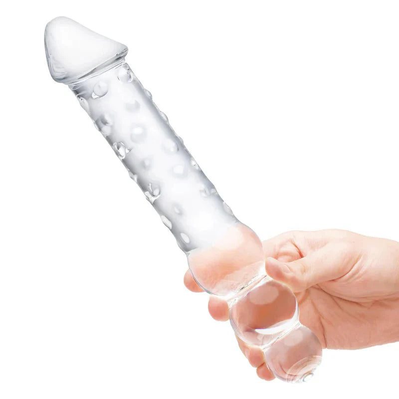 Gläs - 12” Double Ended Glass Dildo with Anal Beads - Whispered Fantasies