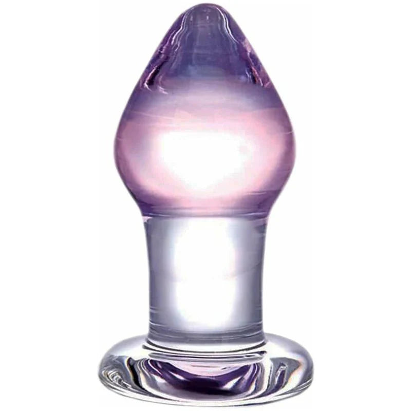 Glas Amethyst Rain Butt Plug – Clear - Whispered Fantasies