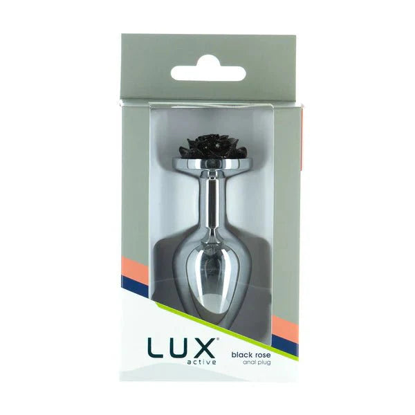 LUX active® 3.5" Rose Anal Plug – Black - Whispered Fantasies