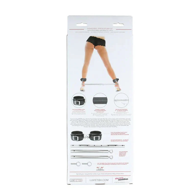 Lux Fetish Expandable Spreader Bar Set - Whispered Fantasies