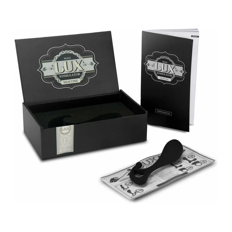 Lux Male Silicone Stimulator - LX2 - Black - Whispered Fantasies