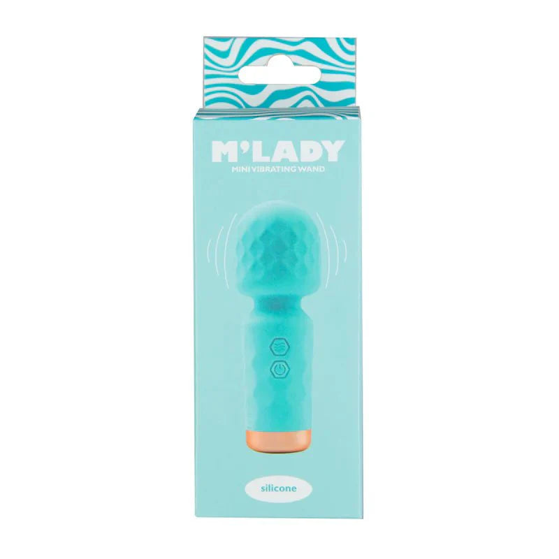 M’Lady – Mini Vibrating Wand – Teal - Whispered Fantasies
