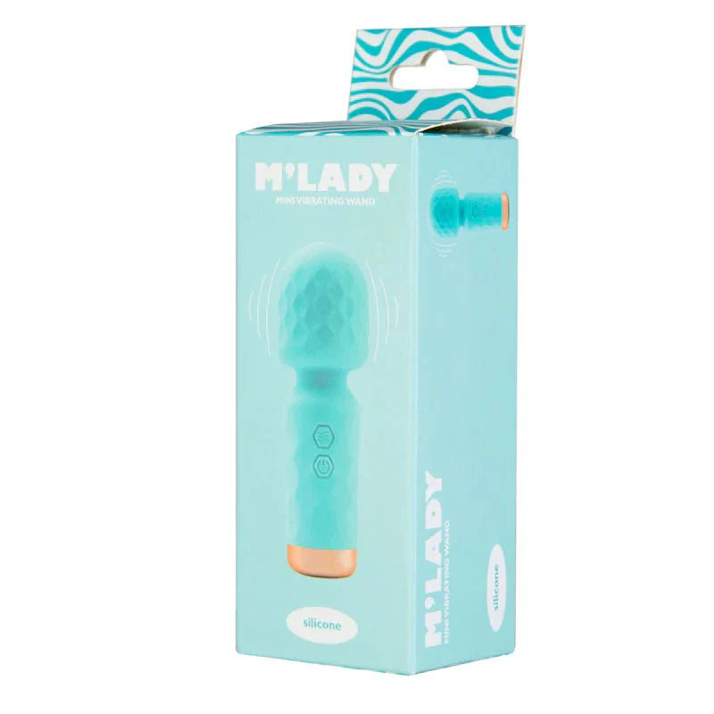 M’Lady – Mini Vibrating Wand – Teal - Whispered Fantasies