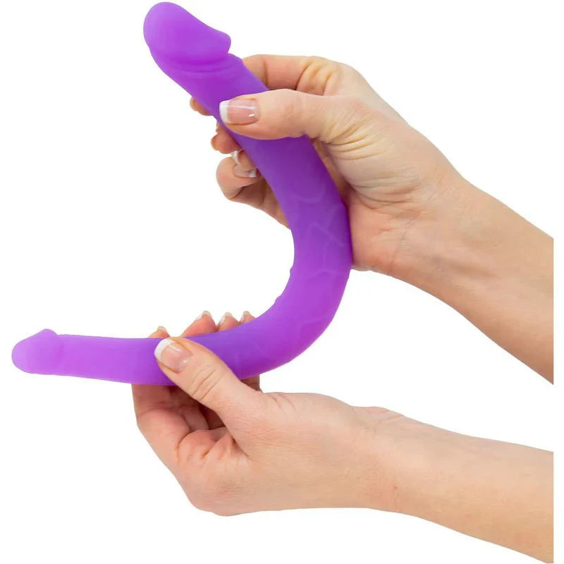 Seven Creations Silicone Double Mini Double Penetration Dong - Purple - Whispered Fantasies