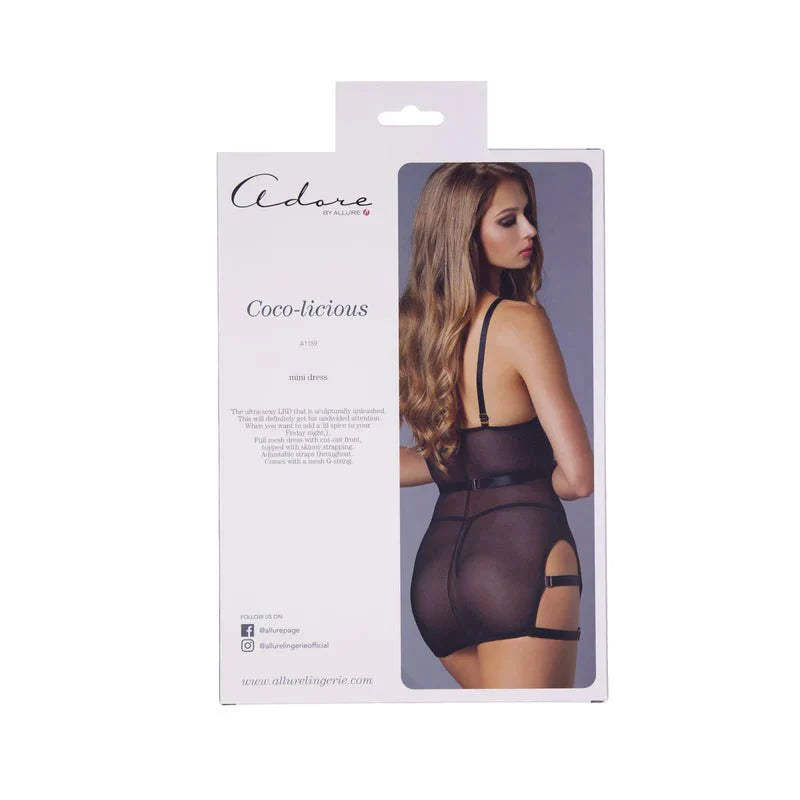 Adore by Allure Coco - Licious Dress - Black - Whispered Fantasies
