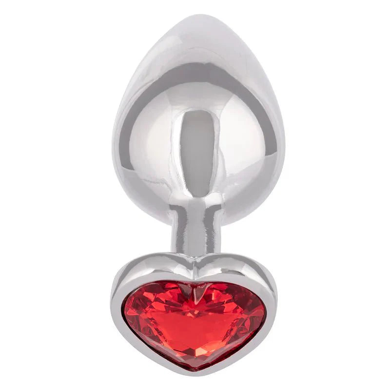 CaleXOtics Jewel Large Ruby Heart Plug - Ruby - Whispered Fantasies