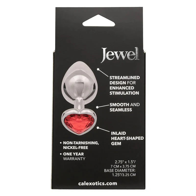 CaleXOtics Jewel Large Ruby Heart Plug - Ruby - Whispered Fantasies