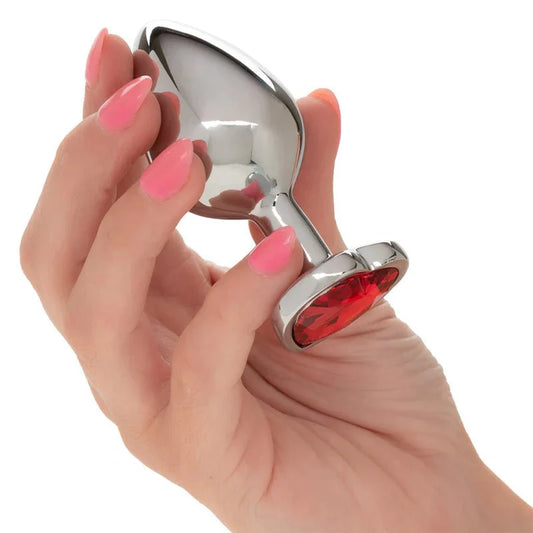 CaleXOtics Jewel Large Ruby Heart Plug - Ruby - Whispered Fantasies