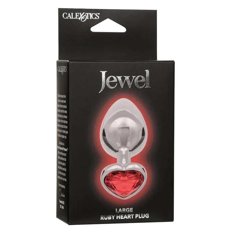 CaleXOtics Jewel Large Ruby Heart Plug - Ruby - Whispered Fantasies