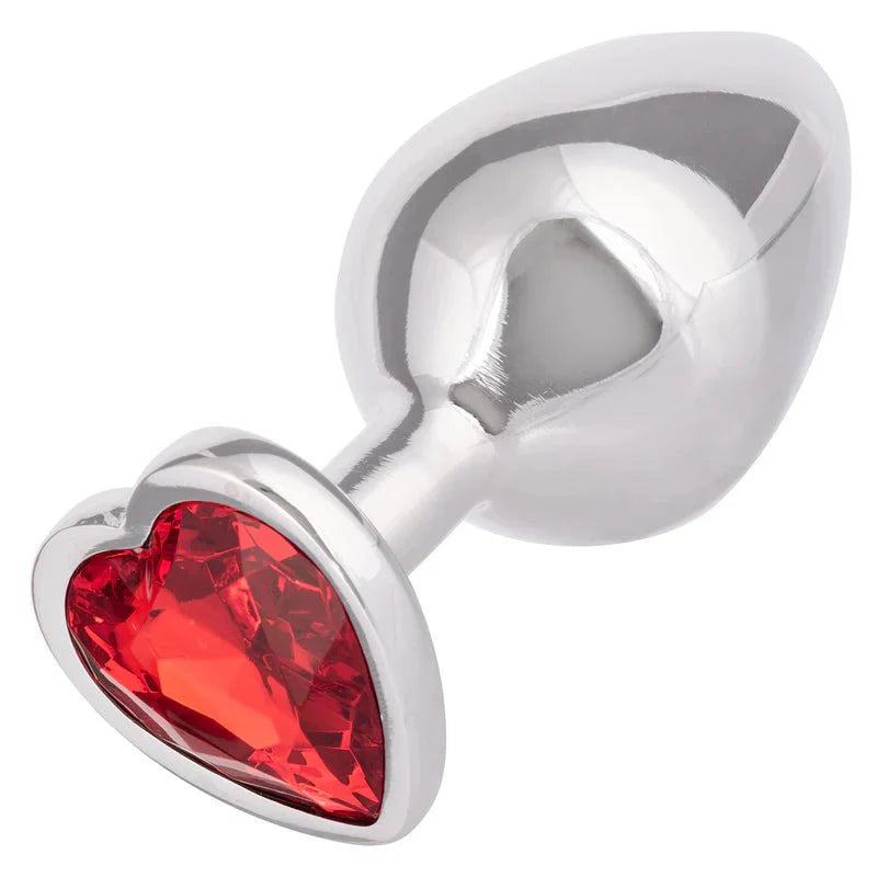 CaleXOtics Jewel Large Ruby Heart Plug - Ruby - Whispered Fantasies