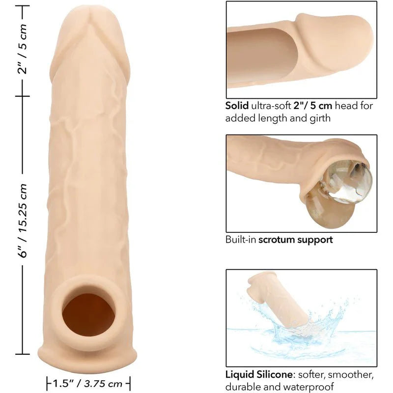 CalExotics® - Performance Maxx™ - Life - Like Penis Extension – 8” – Ivory - Whispered Fantasies