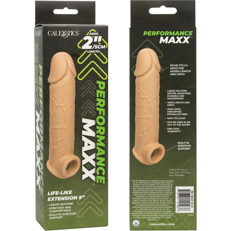 CalExotics® - Performance Maxx™ - Life - Like Penis Extension – 8” – Ivory - Whispered Fantasies