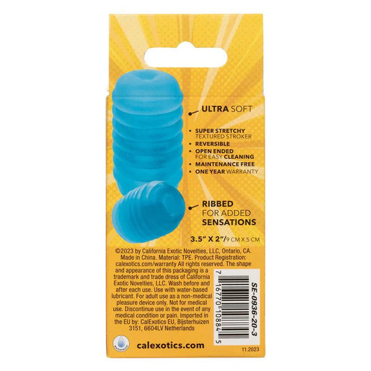 CaleXOtics Pop Sock Ribbed - Blue - Whispered Fantasies