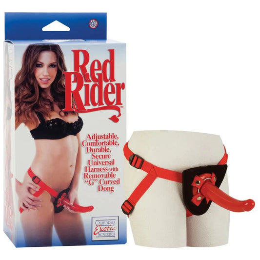CalExotics Red Rider Harness with Dong - Whispered Fantasies