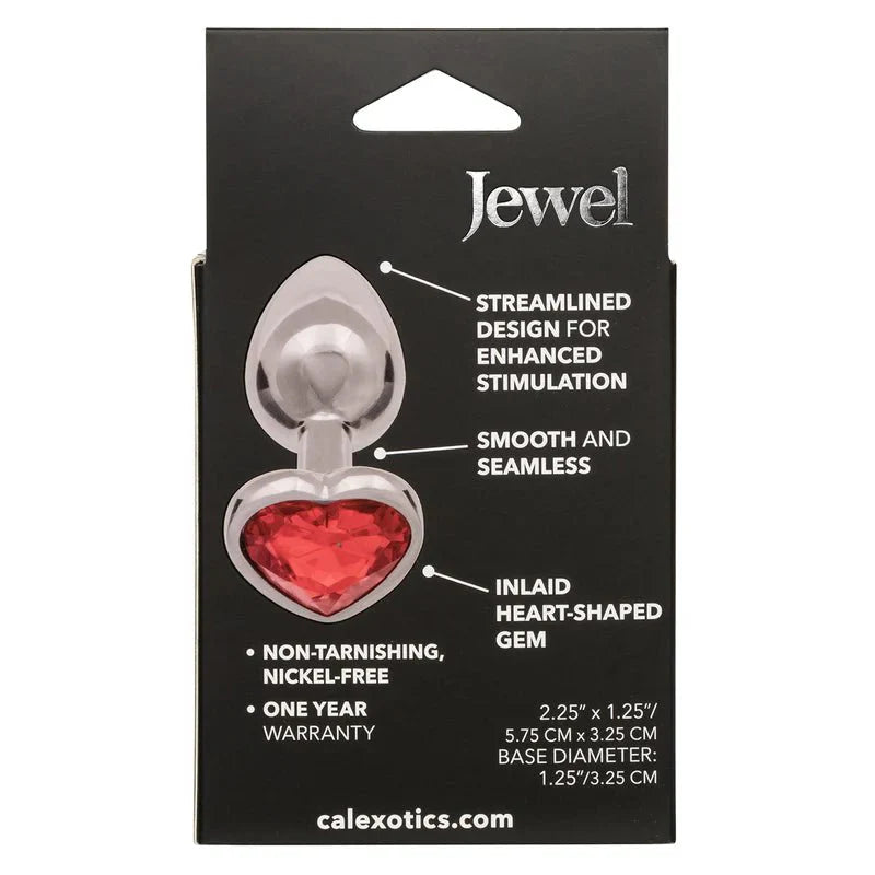 CaleXOtics Small Jewel Ruby Heart Plug - Ruby - Whispered Fantasies
