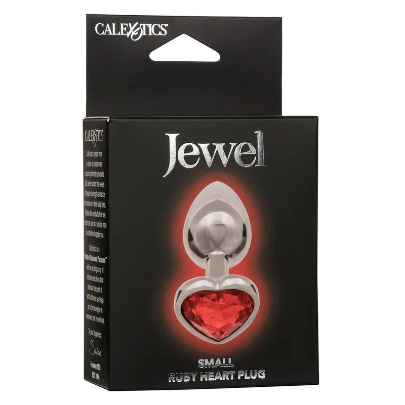 CaleXOtics Small Jewel Ruby Heart Plug - Ruby - Whispered Fantasies