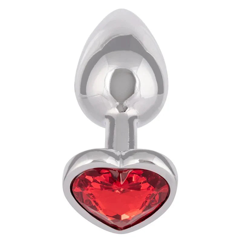 CaleXOtics Small Jewel Ruby Heart Plug - Ruby - Whispered Fantasies
