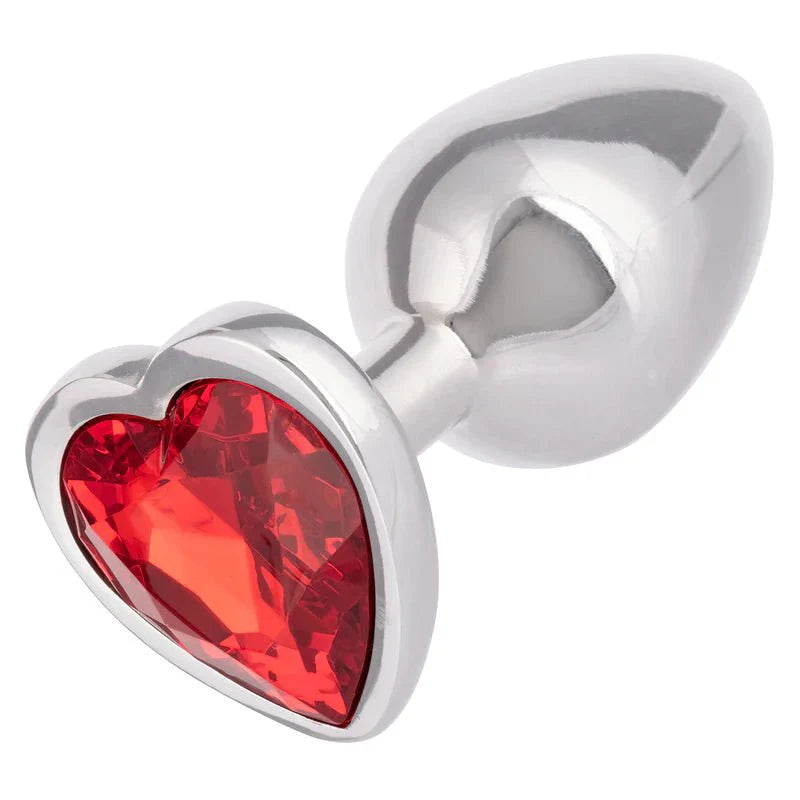 CaleXOtics Small Jewel Ruby Heart Plug - Ruby - Whispered Fantasies