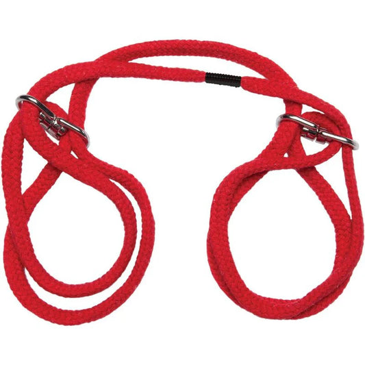 Doc Johnson Japanese Style Bondage – Cotton Bondage Wrist or Ankle Rope Cuffs - Red - Whispered Fantasies