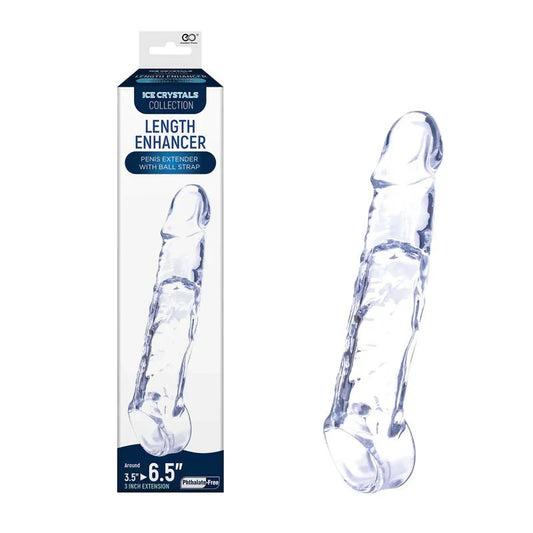 Excellent Power Ice Crystals Collection Length Enhancer Penis Extender With Ball Strap - Whispered Fantasies