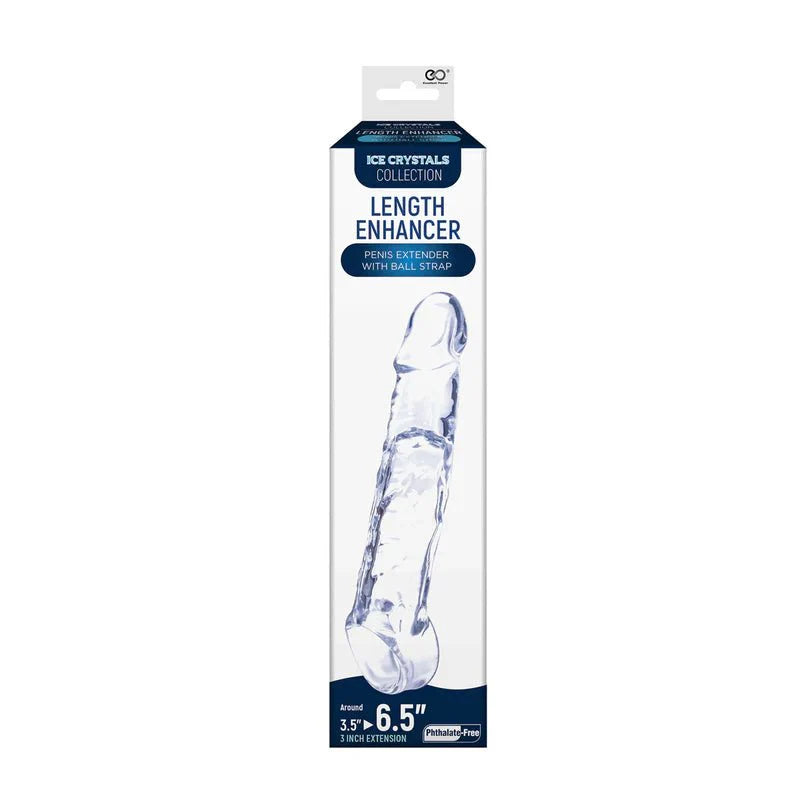 Excellent Power Ice Crystals Collection Length Enhancer Penis Extender With Ball Strap - Whispered Fantasies