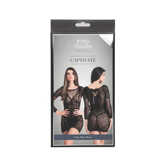 Fifty Shades of Grey Lace Mini Dress - One Size, Sensual Lingerie - Whispered Fantasies