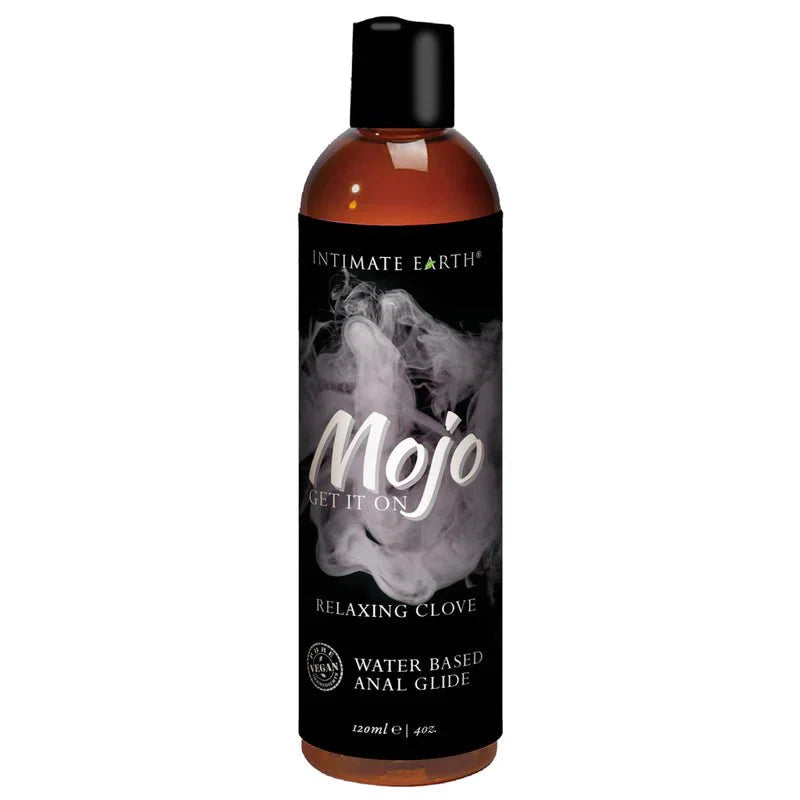 Intimate Earth Mojo Relaxing Clove Water - Based Anal Lubricant – 120ml/40z - Whispered Fantasies