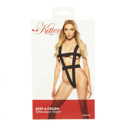 Kitten by Allure Just a Crush – Black Teddy - Whispered Fantasies