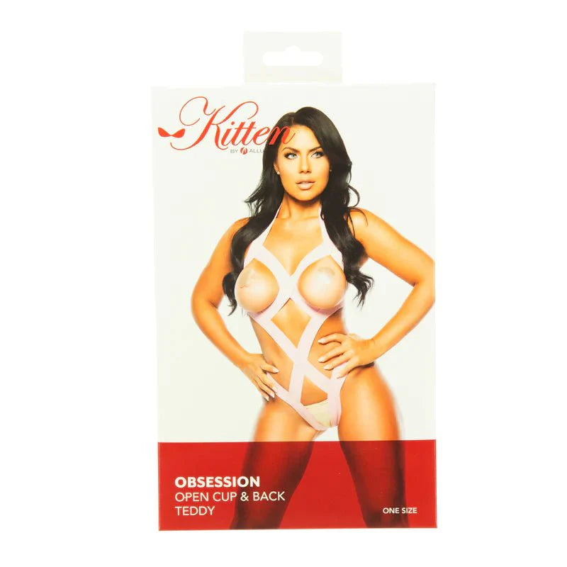 Kitten by Allure – Obsession - Open Cup & Back Teddy - Pink - OS - Whispered Fantasies