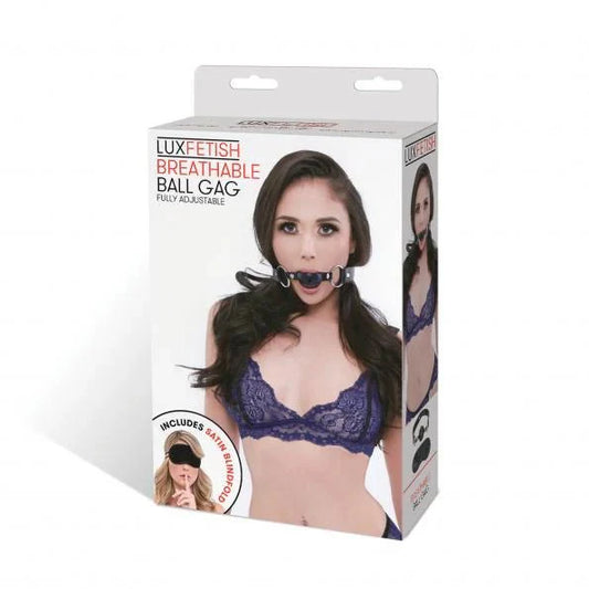 Lux Fetish – Breathable Ball Gag – Black - Whispered Fantasies