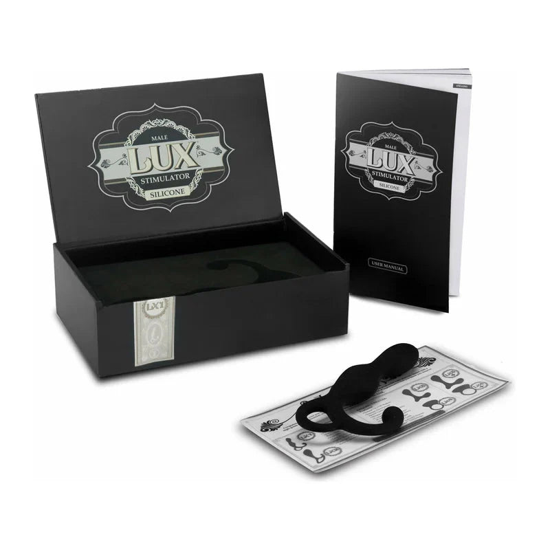 Lux Male Silicone Stimulator - LX1 - Black - Whispered Fantasies