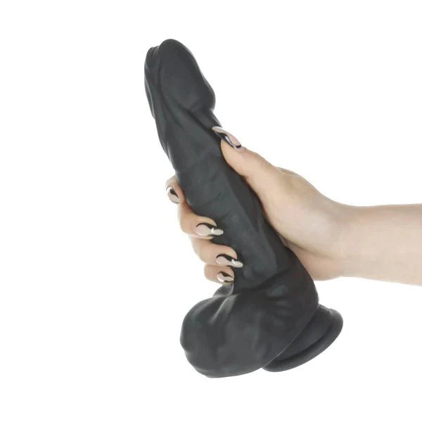 Naked Addiction – 8.6” Silicone Rotating & Thrusting Vibrating Dildo with Remote - Noir - Whispered Fantasies