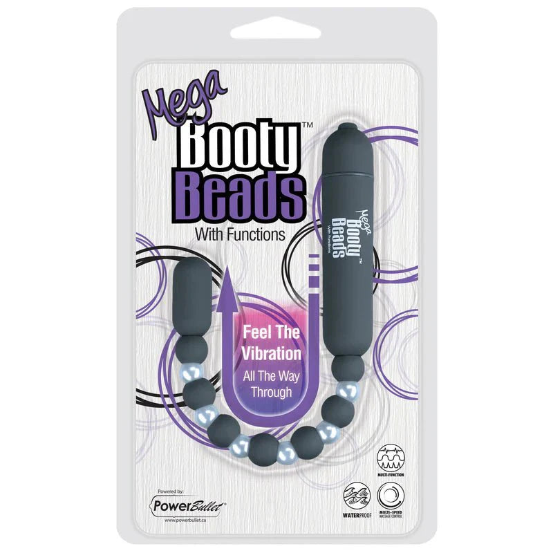 PowerBullet Mega Booty Beads with 7 Functions - Grey - Whispered Fantasies