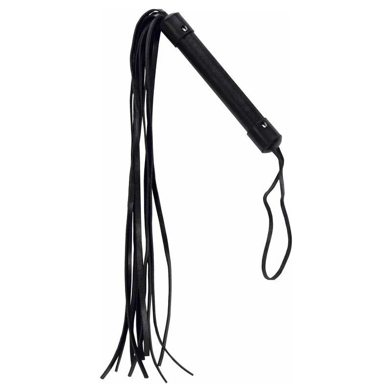 Punishment Black Leather Whip - Whispered Fantasies