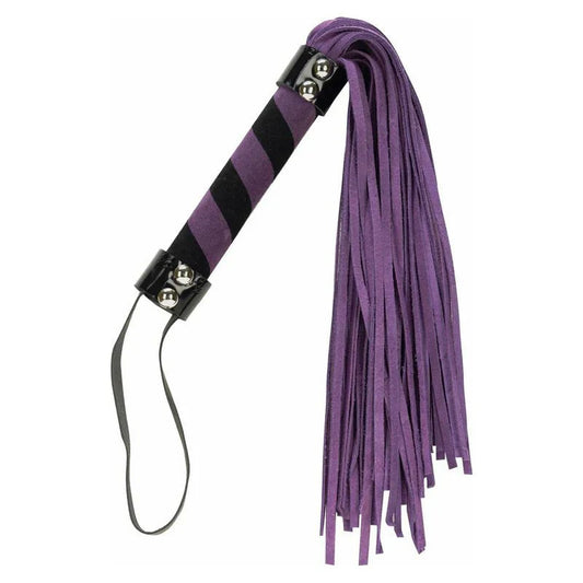 Punishment Purple Suede Bondage Whip - Whispered Fantasies