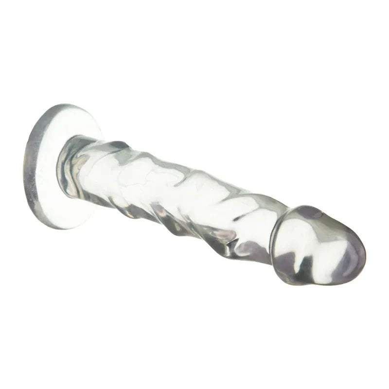 Pure Love® - Dildo with Ultra - Raised Ridges & Suction Cup - Clear - 7 In. - Whispered Fantasies