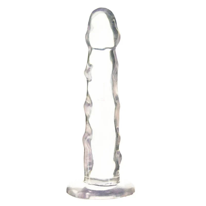 Pure Love® - Dildo with Ultra - Raised Ridges & Suction Cup - Clear - 7 In. - Whispered Fantasies