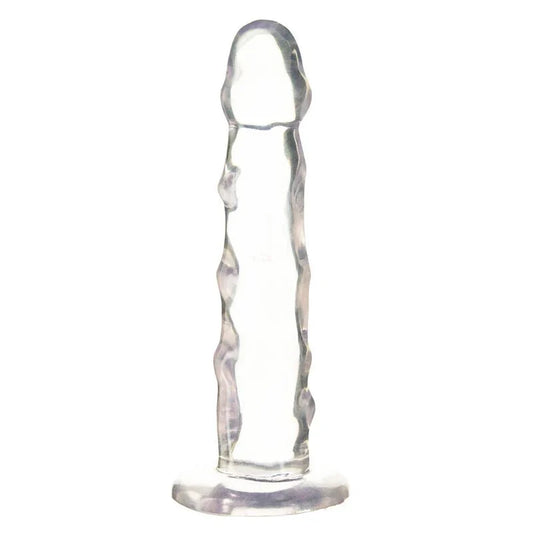 Pure Love® - Dildo with Ultra - Raised Ridges & Suction Cup - Clear - 7 In. - Whispered Fantasies