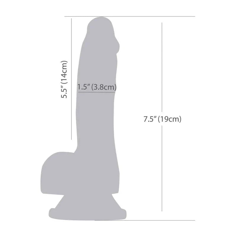 Pure Love® - Realistic Silicone Glow - In - The - Dark Dildo – 7.5 In. – Pink - Whispered Fantasies