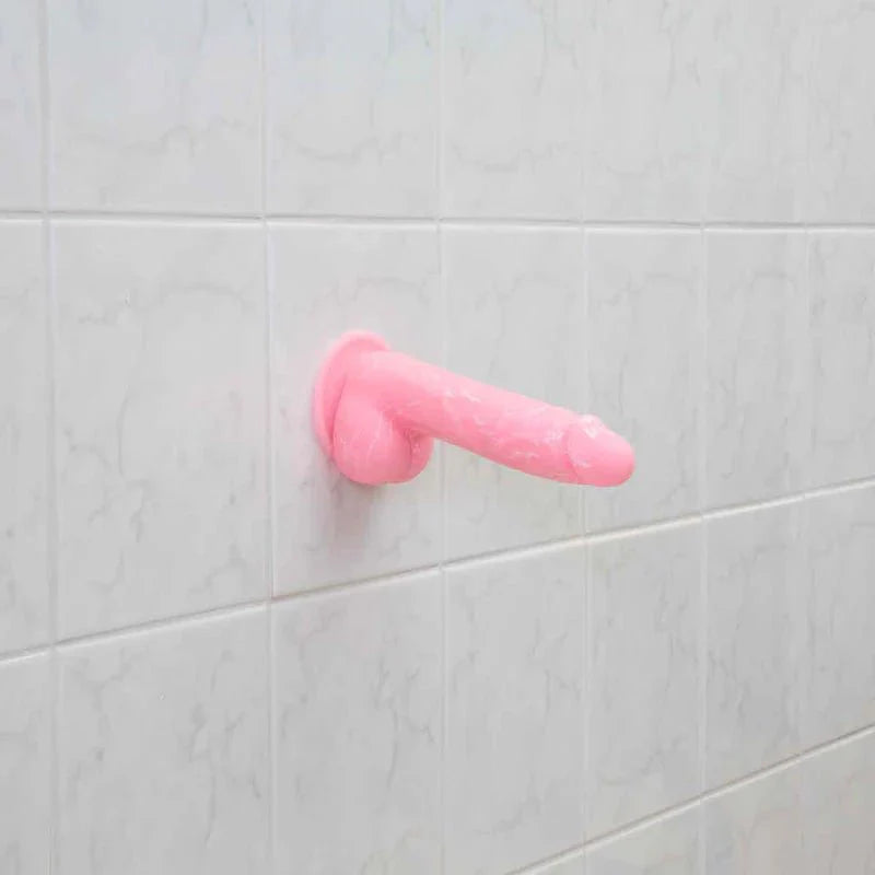 Pure Love® - Realistic Silicone Glow - In - The - Dark Dildo – 7.5 In. – Pink - Whispered Fantasies