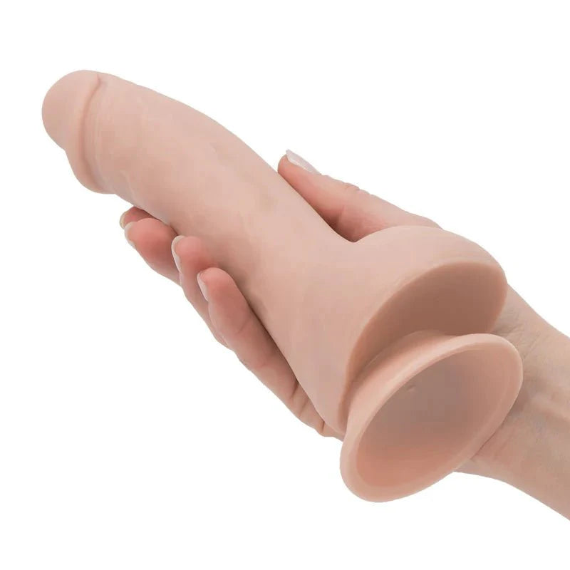 Pure Love® - Smooth Realistic Silicone Dildo With Suction Base – 7.5 in. – Beige - Whispered Fantasies