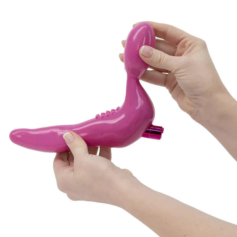 Pure Love® - Strapless Strap - On Silicone Dildo With Vibrating Bullet – Pink - Whispered Fantasies