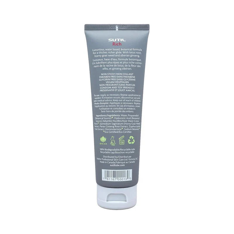 SUTIL Rich Water Based Personal Lubricant – 2 oz - Whispered Fantasies