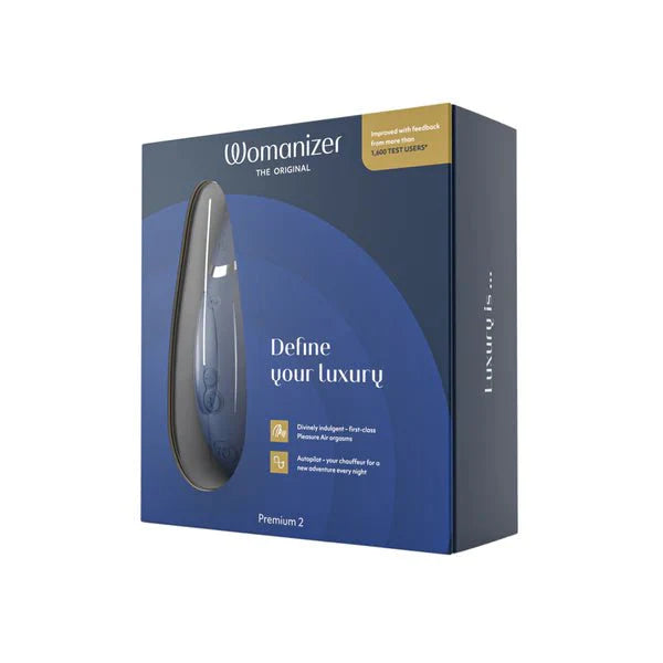 Womanizer Premium 2 – Clitoral Stimulator – Blueberry - Whispered Fantasies